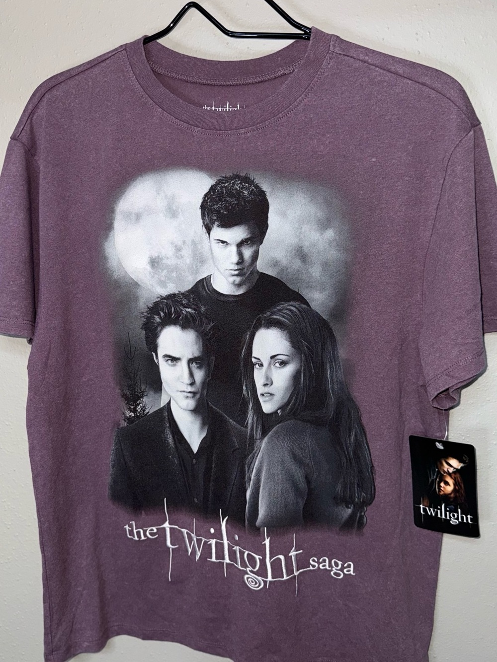 Twilight Saga Graphic Tee - Mauve Purple Short Sleeve